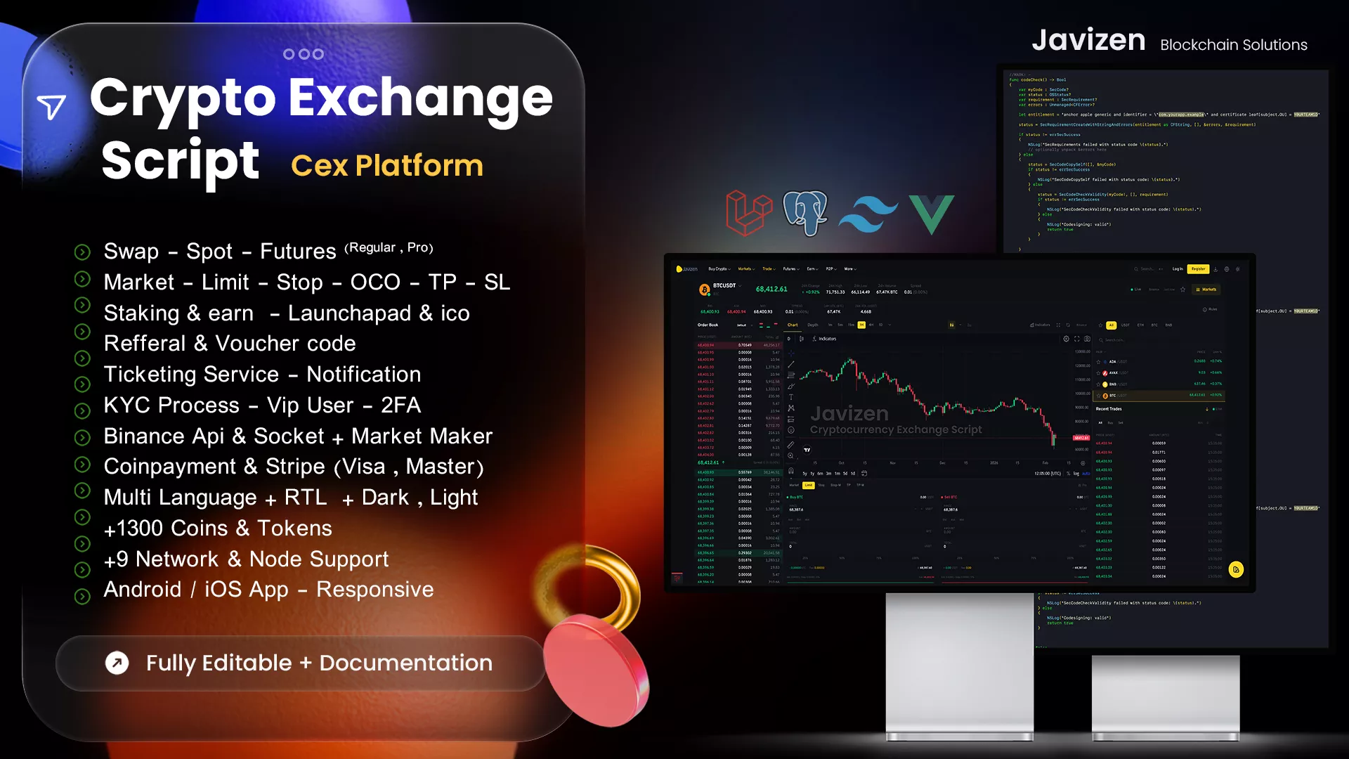 CEX Crypto Exchange Script preview
