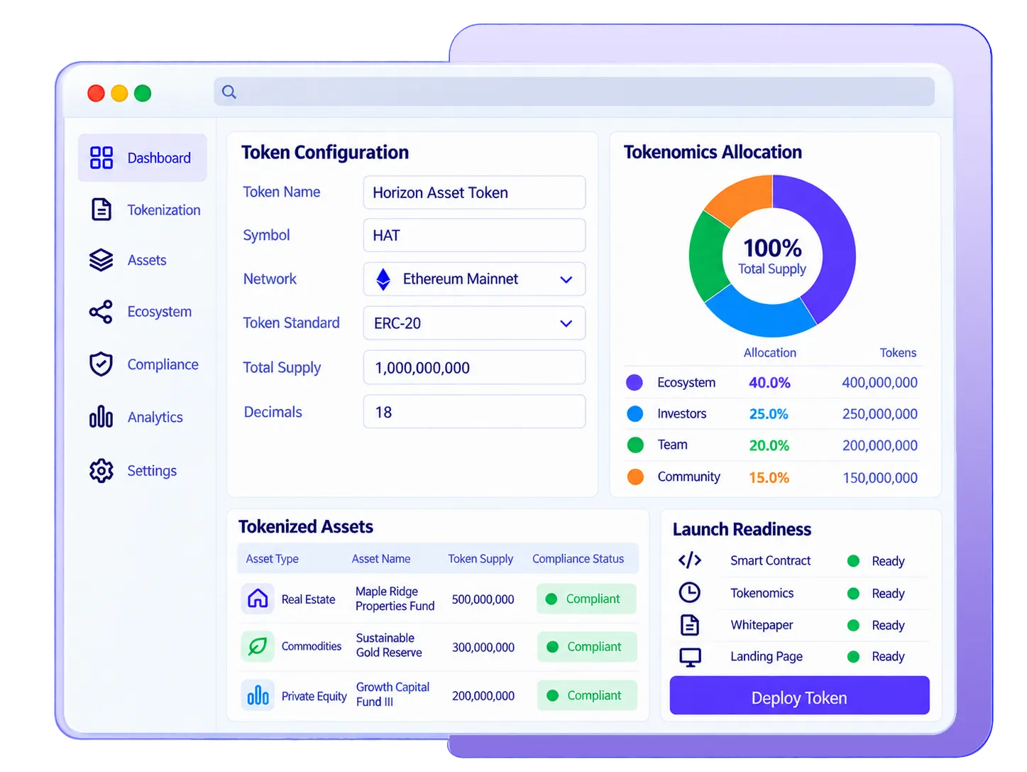 Asset Tokenization & Token Ecosystem Design illustration