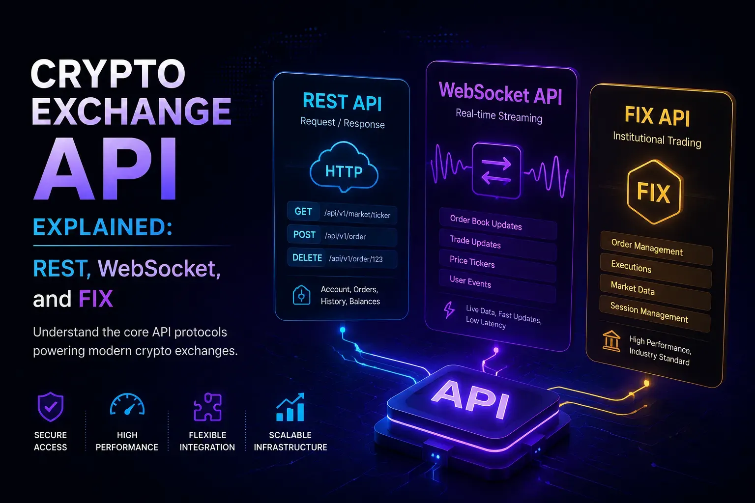 Crypto Exchange API Explained: REST, WebSocket, and FIX