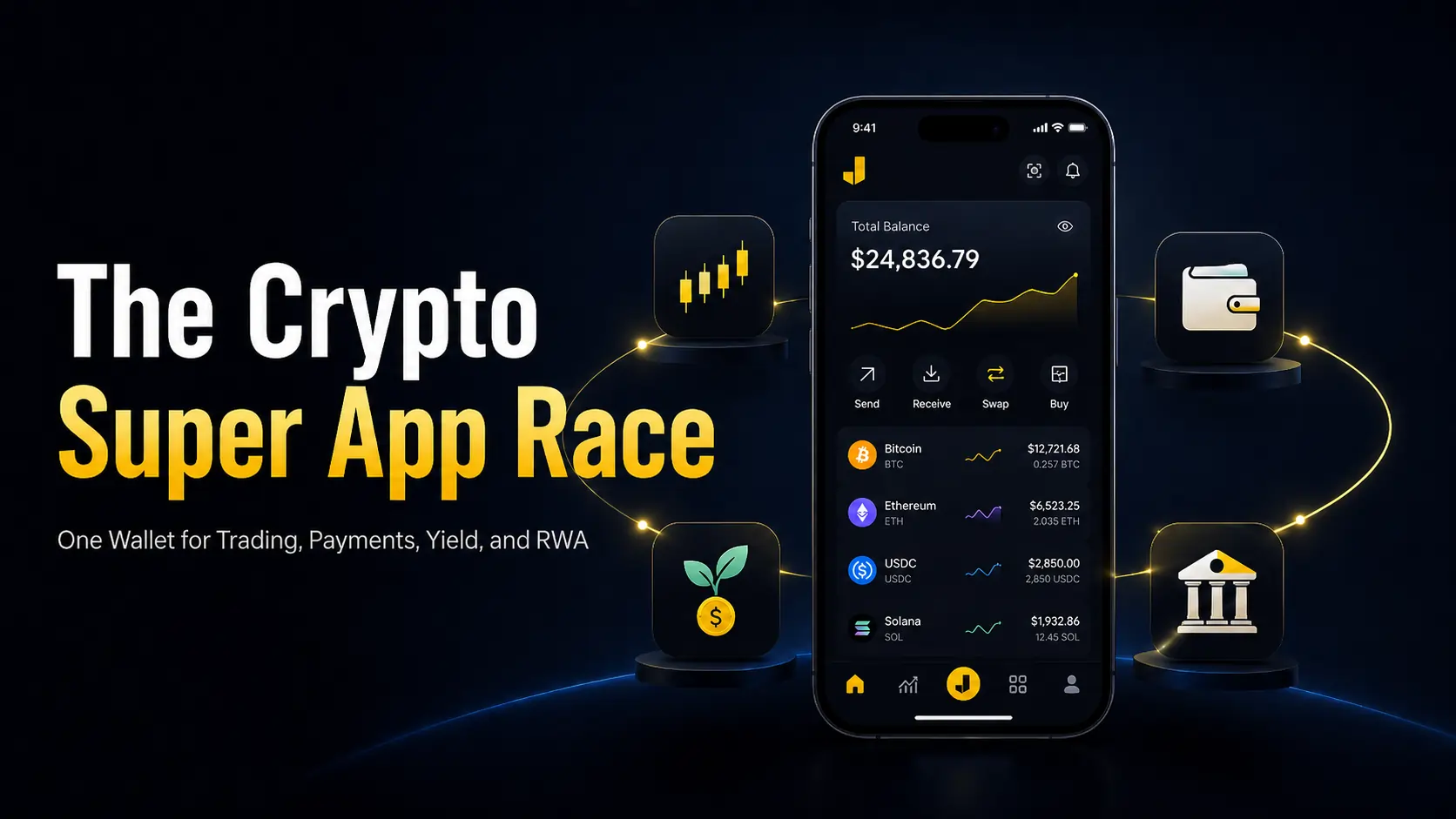 The Crypto Super App Race: One Wallet for Trading, Payments, Yield, and Real-World Assets